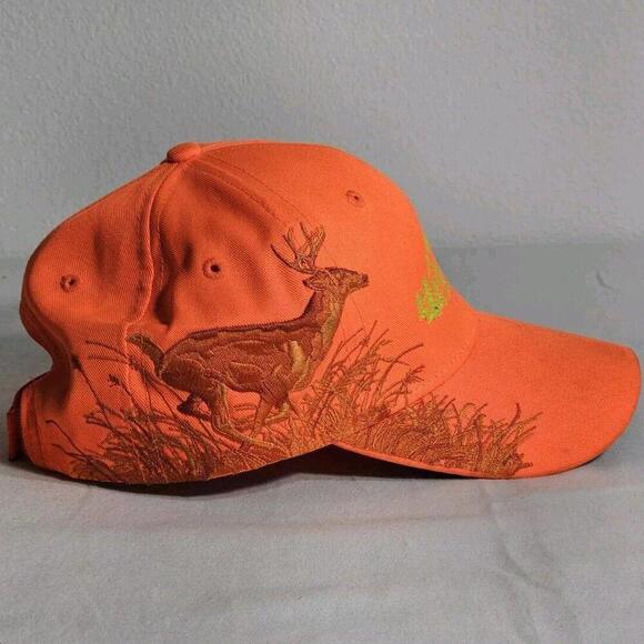 Hunter Blaze Orange Hat Dri-Duck Traders High Visibility W/ Lawn Business Logo - Picture 1 of 8
